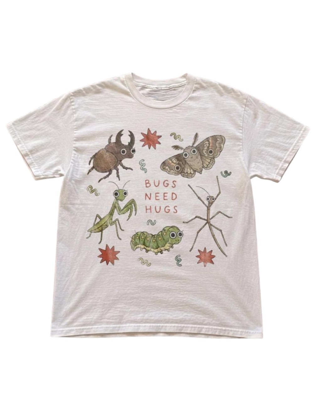 Gildan White 'Bugs Need Hugs' Graphic Tee